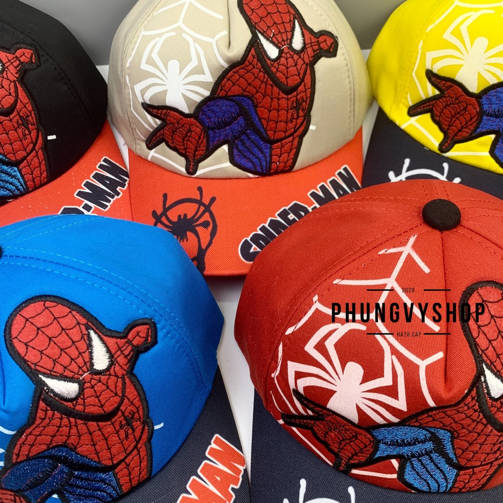 Bé 3-7 TUỔI/ Mũ lưỡi trai bé trai phungvyshop- Nón trẻ em SIÊU NHÂN / Kết NHỆN BAN /