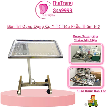 Bàn Tít ionx Có Bánh Xe Di Chuyển | Dùng Đựng Đồ Y Tế Phẫu Thuật Thẩm Mỹ Xe Đẩy Y Tế
