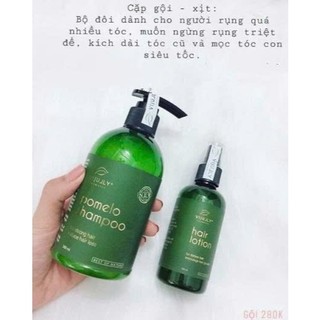 BỘ DẦU GỘI +XỊT BƯỞI KÍCH THÍCH TÓC MỌC CHỈ TRNG 10 NGÀY SỬ DỤNG