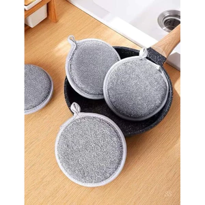 Set 3 miếng bọt biển kèm Cọ rửa xoong nồi không rỉ, búi sắt đánh xoong siêu bền vệ sinh sạch sẽ