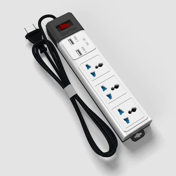 Ổ cắm đa năng thông minh 2 cổng USB 5v sạc nhanh, ổ chịu tải 2500W, tích hợp mạch chống xung sét Rạng Đông