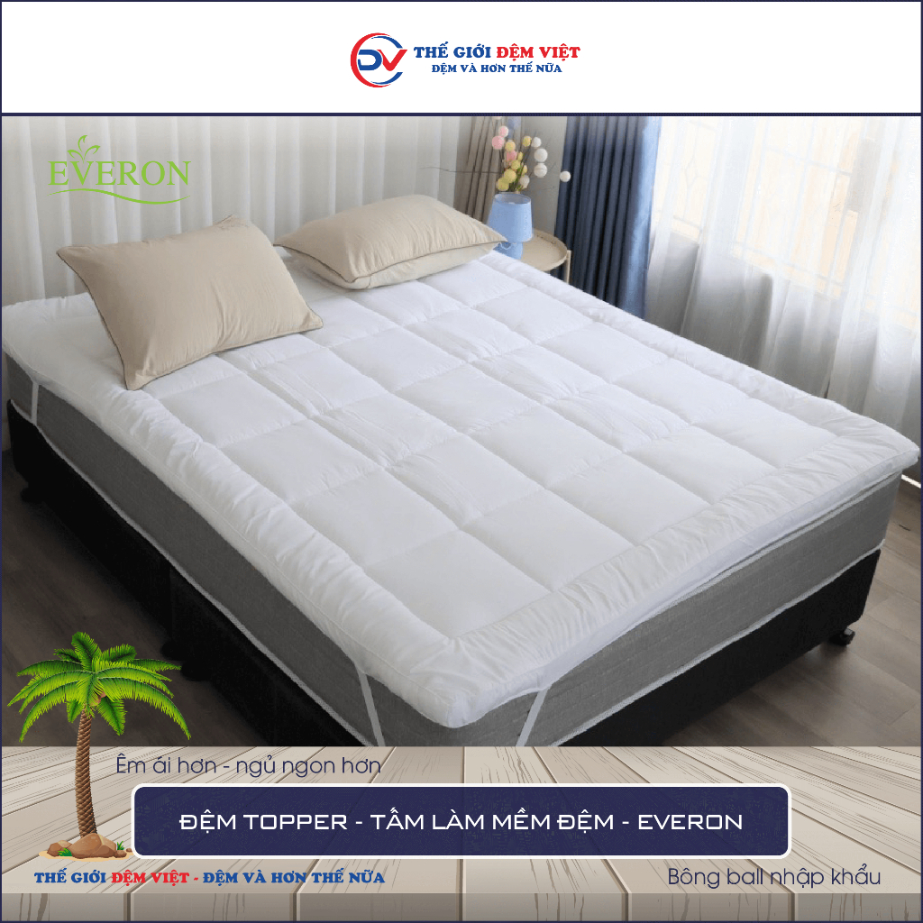ĐỆM TOPPER - NỆM TOPPER EVERON - TẤM TĂNG TIỆN NGHI LÀM MỀM ĐỆM CAO CẤP ...