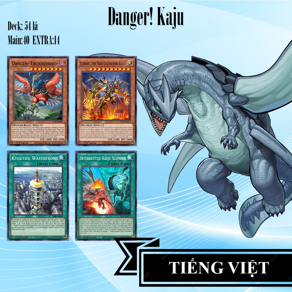 TING VIT] Bi YuGiOh - B 54 l bi Danger! Kaiju - Danger! Kaiju Deck -  Card Game VN Gi R | Shopee Vit Nam