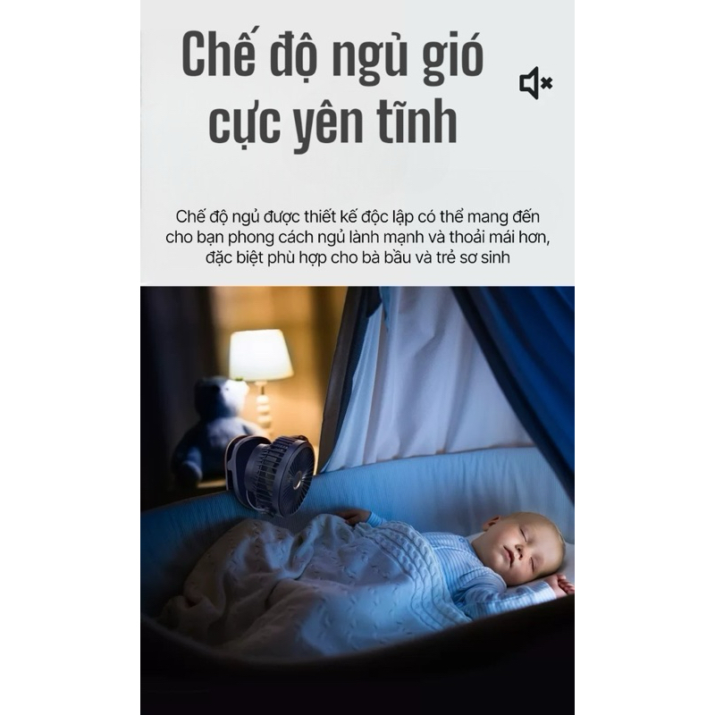 Quạt tích điện mini để bàn, Quạt kẹp bàn, Kẹp Xe Đẩy xoay 360 độ pin sạc Anhlinh