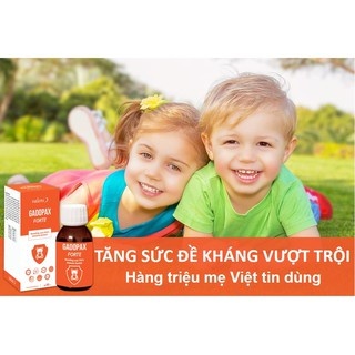 Gadopax forte tăng đề kháng vượt trội hỗ trợ tăng cường sức đề kháng của cơ thể cho bé (chai 100mL)