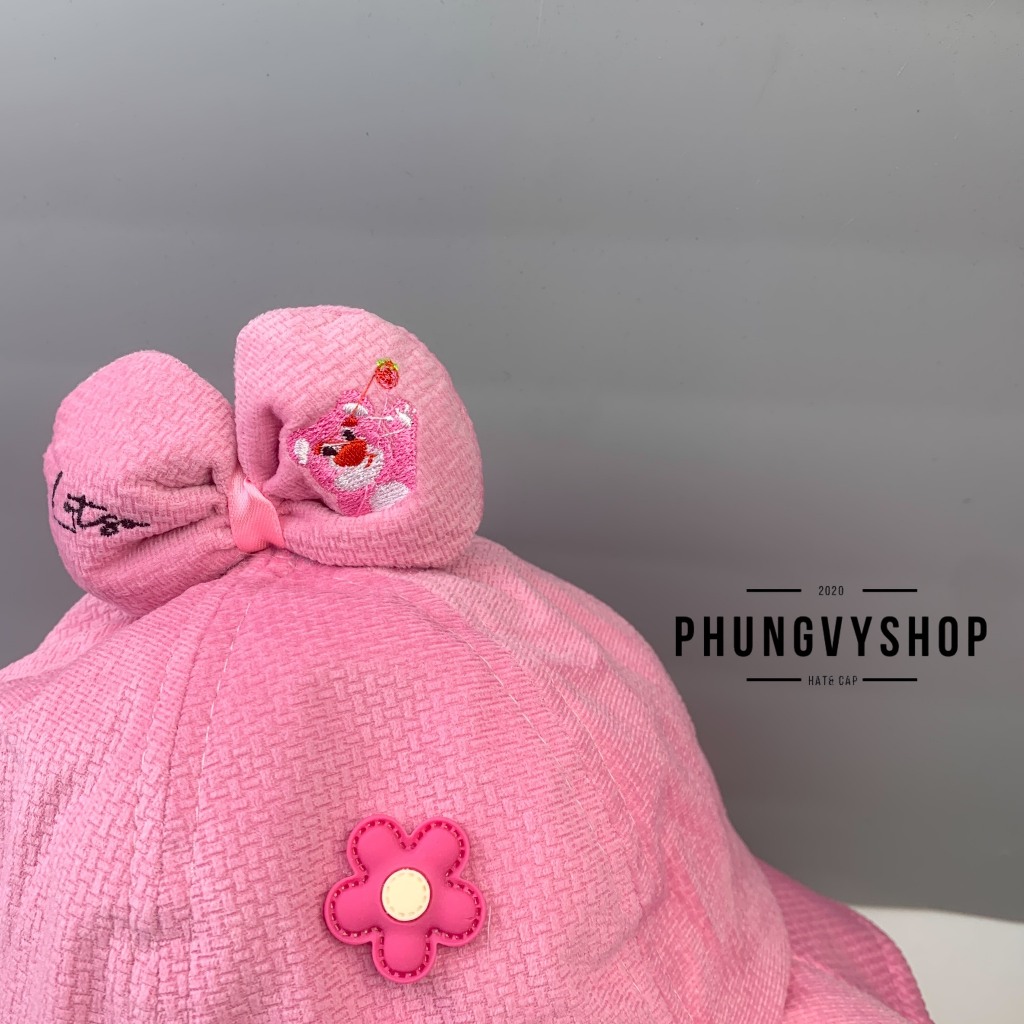 Bé 2-5 Tuổi-Vđ 52cm_Mũ bucket tai bèo vành gái trẻ em phungvyshop-nón  / BO MÚI NƠ/
