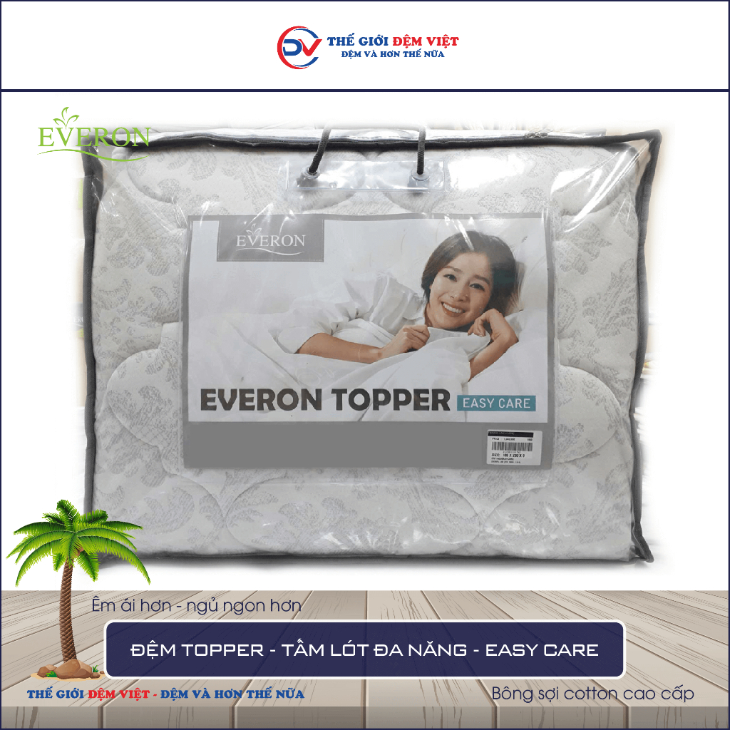 ĐỆM TOPPER - NỆM TOPPER EVERON EASY CARE - TẤM LÓT ĐA NĂNG LÀM MỀM ĐỆM ...