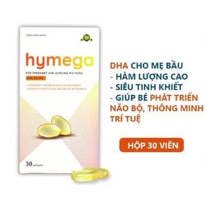 Viên uống Hymega bổ sung DHA hàm lượng cao tinh khiết, EPA, vitamin E hộp 30 viên