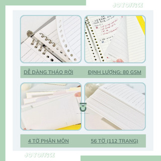 SỔ CÒNG SẮT BINDER CAMP A5/B5 BASIC 4 MÀU giấy kẻ ngang 4 BÌA + 112 TRANG_Joy office