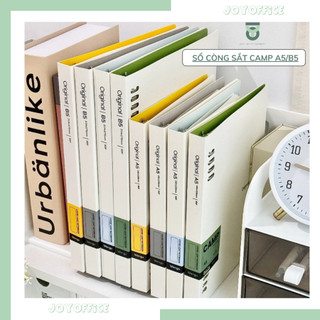 SỔ CÒNG SẮT BINDER CAMP A5/B5 BASIC 4 MÀU giấy kẻ ngang 4 BÌA + 112 TRANG_Joy office