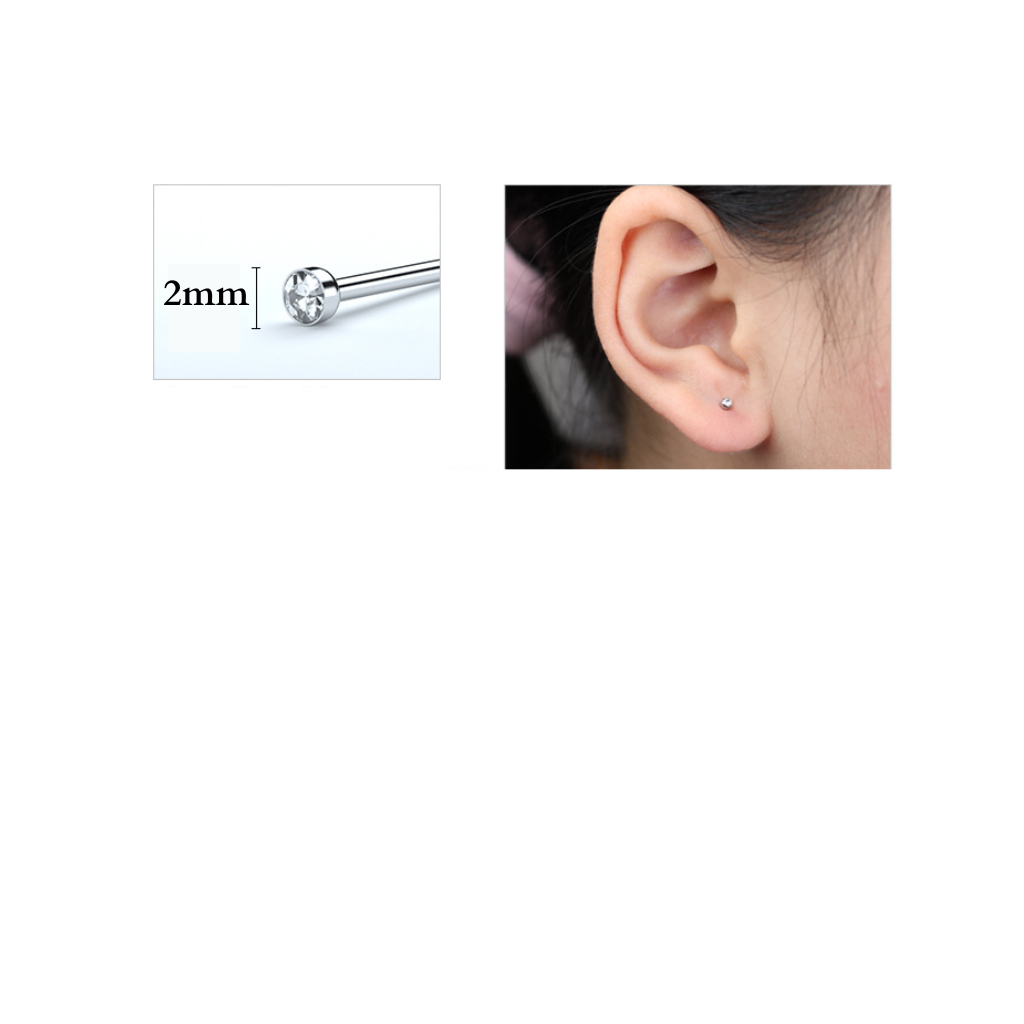 Bấm lỗ tai, dụng cụ bấm khuyên tai tại nhà dùng 1 lần cho nam và nữ ( tặng kèm bông tẩm cồn )
