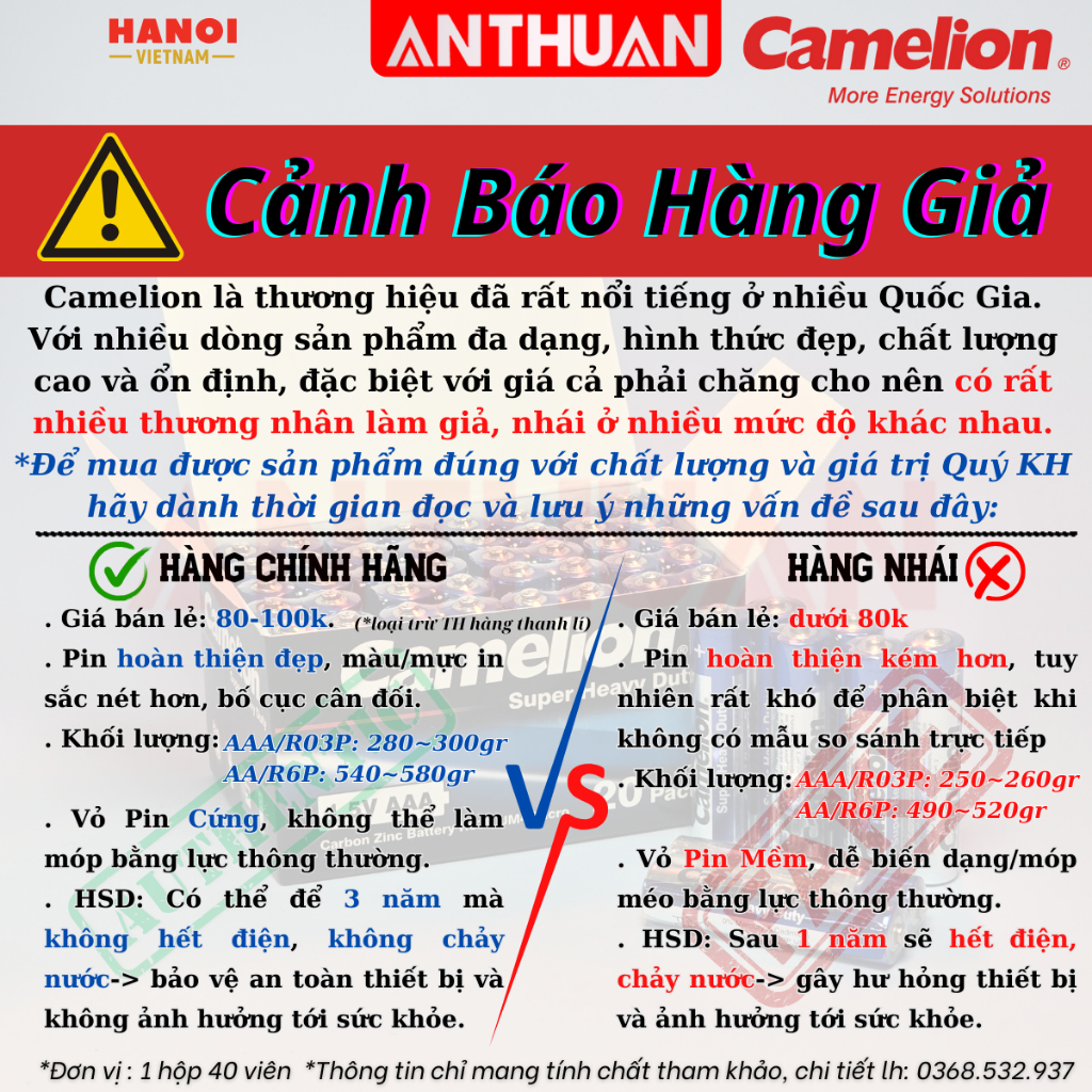 Pin Khô AA / AAA Camelion Cao Cấp -  An Toàn - Bền Mạnh Pin Đồng Hồ Pin Tiểu / Đũa Carbon R6P / R03P