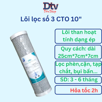 Lõi lọc nước than hoạt tính CTO, lõi số 3 trong máy lọc nước r0