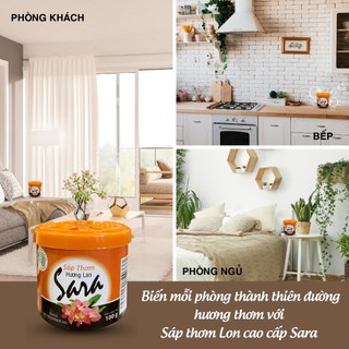 Sáp thơm ô tô Sara 100g thơm lâu hạn chế say xe dùng từ 10 đến 15 ngày - SPCa000045