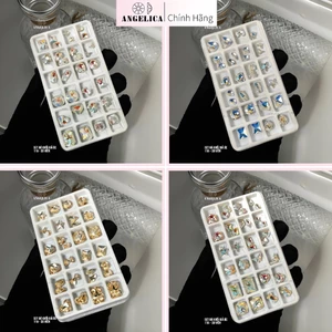 Đá Khối Giả Úc Set 24 - 33 Viên Size 8 - 14mm Loại Cao Cấp Siêu Bền Siêu Sáng Trang Trí Móng Angelica