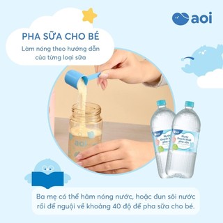 Combo 6 Chai Nước Thanh Khiết Pha Sữa Aoi Chai 1,5L