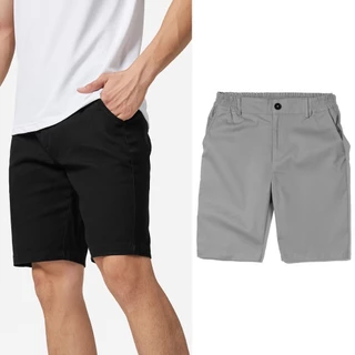 Quần Short Nam Kaki Dày Dặn [LOẠI ĐẸP] Cạp Cúc Có Chun Mặc Thoải Mái size đến 86kg