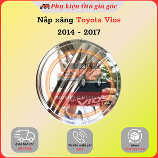 Ốp nắp bình xăng xe Toyota Vios 2014, 2015, 2016, 2017 hựa ABS mạ crom cao cấp, sáng bóng