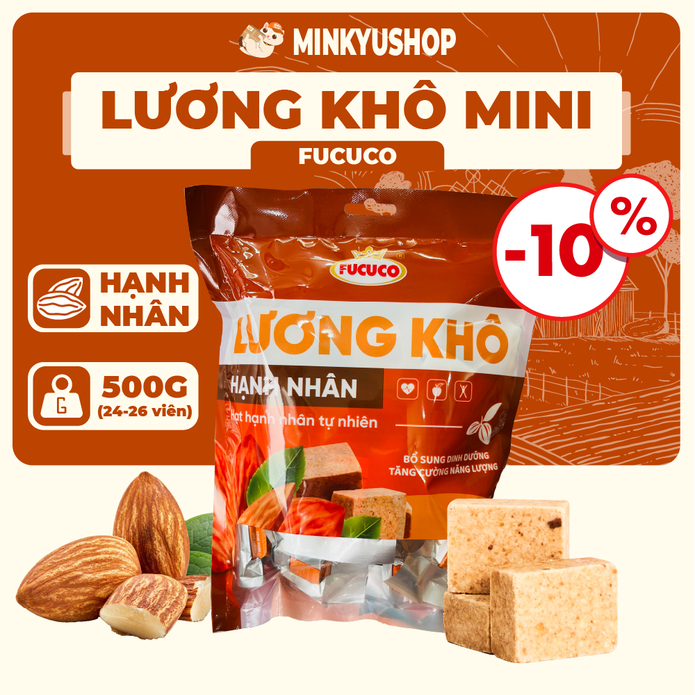 [Chính Hãng] Lương Khô Mini Fucuco Vị Hạnh Nhân Túi Date Mới Bổ Sung ...