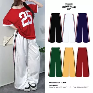 QUẦN PARACHUTE ỐNG RỘNG KAKI JEAN FORM SUÔNG MIX