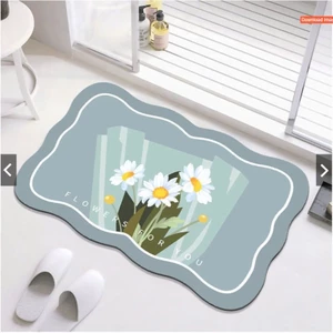 Thảm nhà tắm, nhà bếp siêu thấm nước, chống trơn trượt tối giản, hiện đại