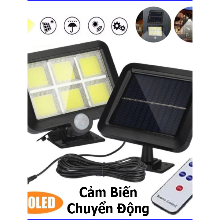 Đèn năng lượng mặt trời cảm ứng chuyển động 100 LED 120 LED siêu sáng-LOẠI TỐT ntt95