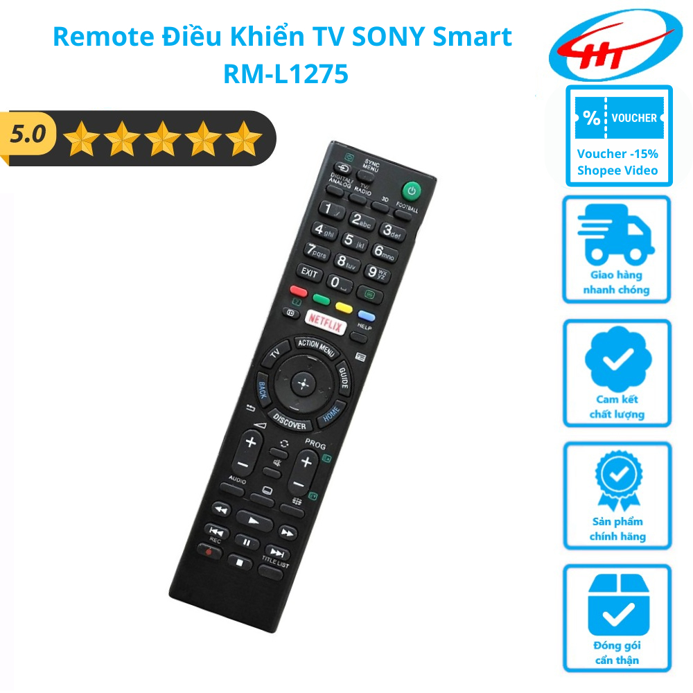 [Tặng kèm Pin] Remote Điều Khiển TV SONY Smart RM-L1275 | Shopee Việt Nam