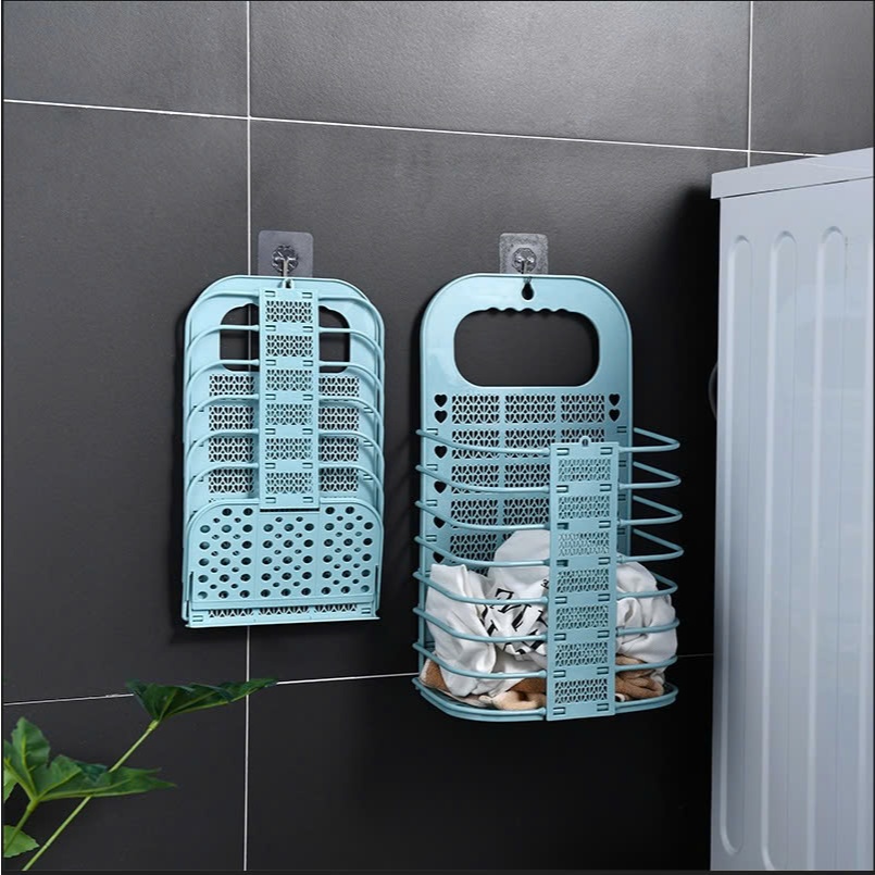 Giỏ Đựng Quần Áo Bẩn Gấp Gọn Gi,ỏ Đựng Quần Áo Bẩn Treo Tường Bằng Nhựa Sử Dụng Trong Nhà Tắm, Phòng Ngủ