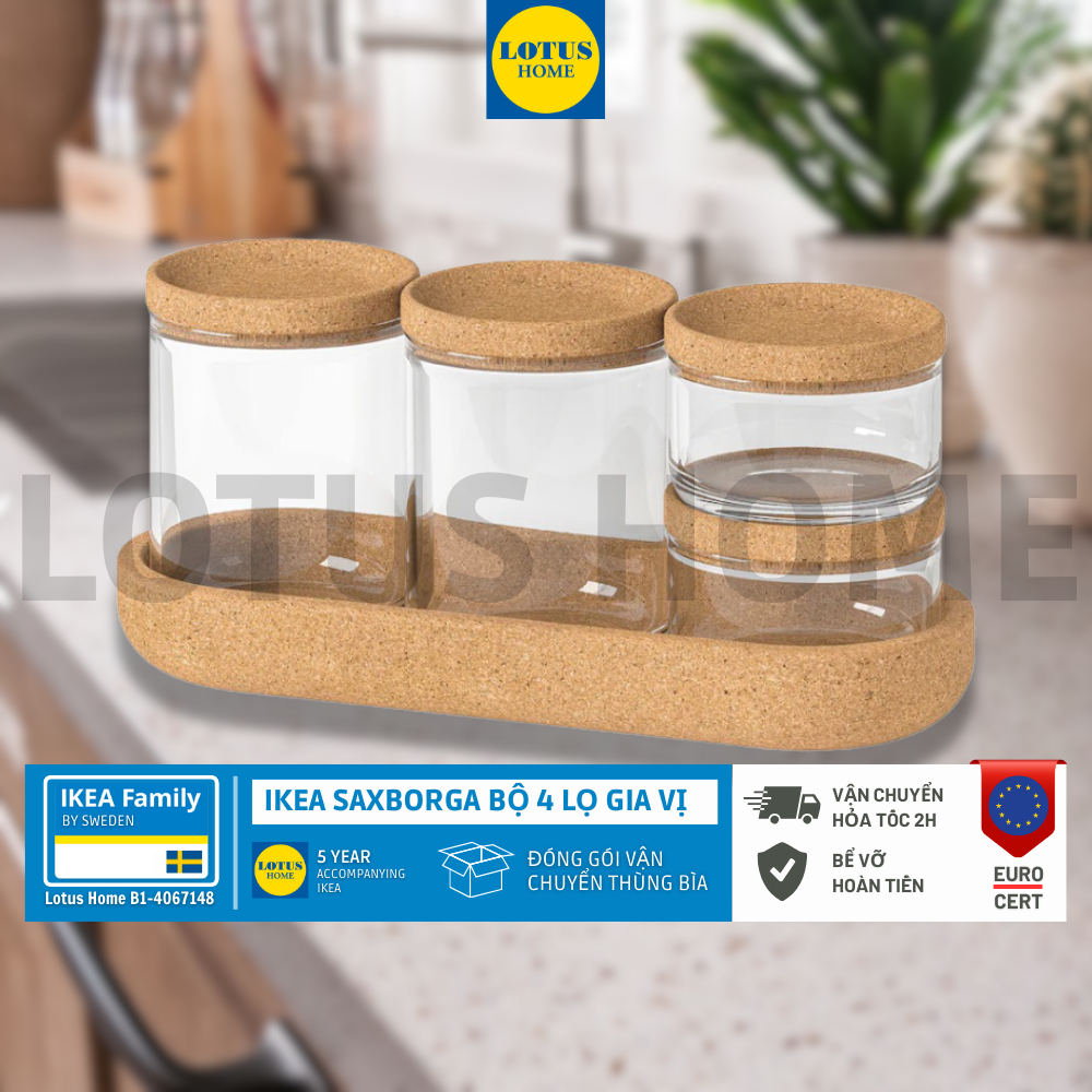 Bộ 4 lọ đựng đồ cá nhân đựng miếng tẩy trang, chỉ nha khoa, tăm bông ...