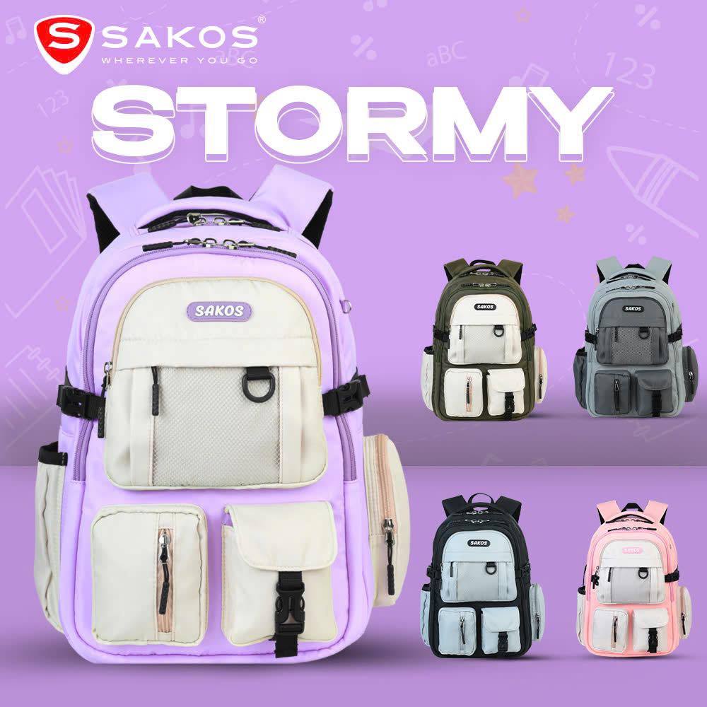 Ảnh Balo Học Sinh Thời Trang SAKOS STORMY - Thiết Kế Đơn Giản, Siêu Nhẹ 1