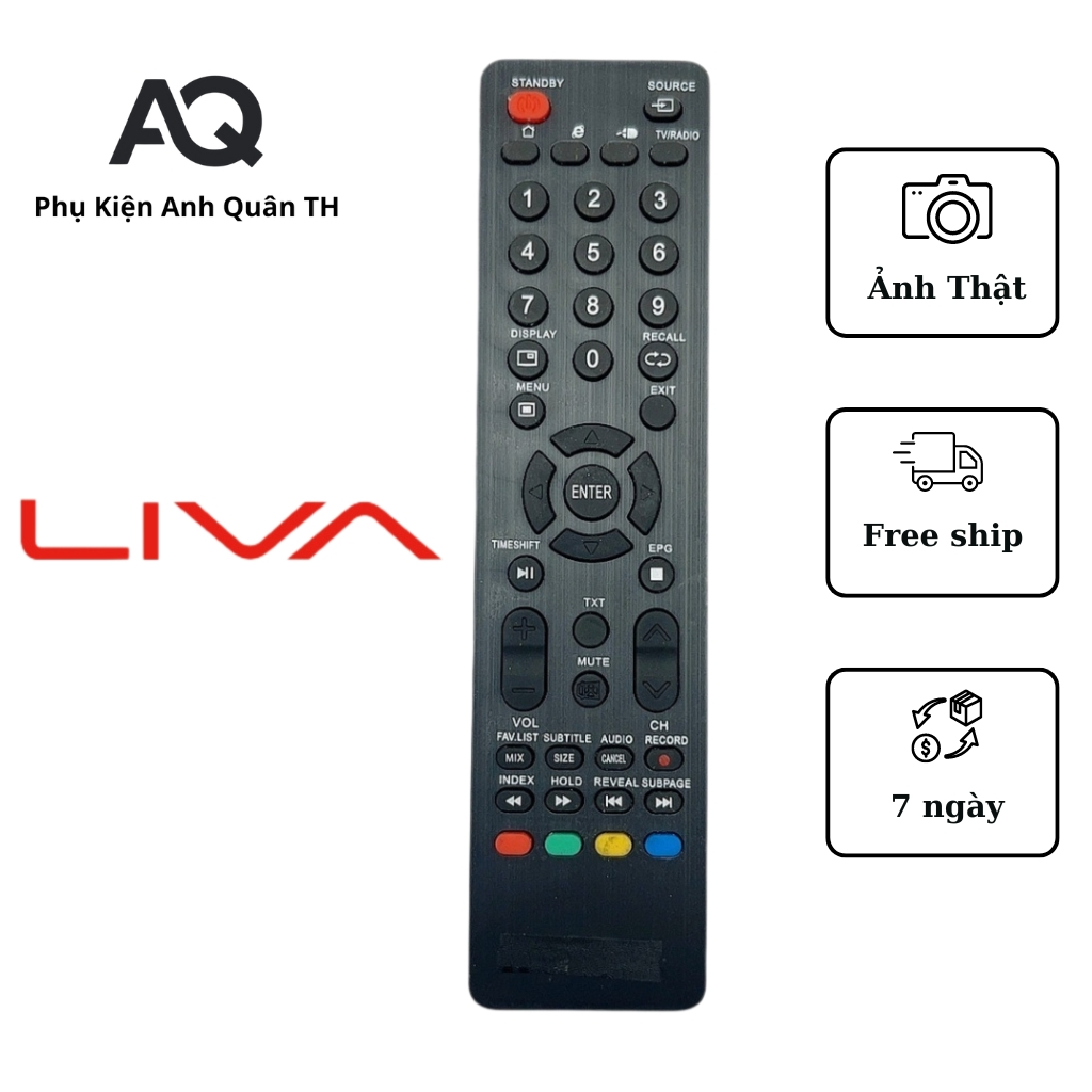 Remote tv LIVA - Điều khiển tivi LIVA | Shopee Việt Nam