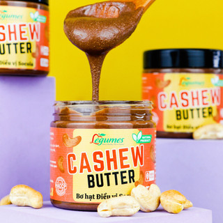 Bơ Hạt Điều Vị Socola - Chocolate Cashew Butter - Bơ Hạt Nguyên Chất Không Đường 100% Hạt Điều, Eat Clean, Vegan