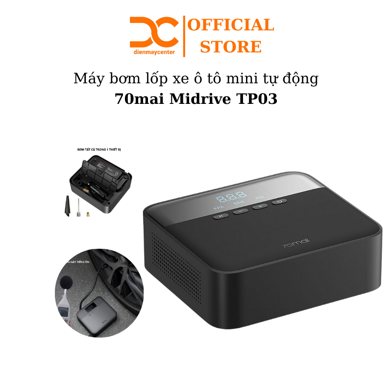 Ảnh Máy bơm lốp xe ô tô mini tự động 70mai Midrive TP03 - Bảo hành 6 tháng - Shop Điện Máy Center 1