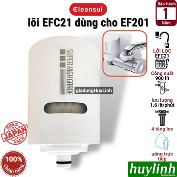 Lõi lọc Cleansui EFC21 dùng cho thiết bị lọc nước tại vòi EF201 - Sản xuất tại Nhật