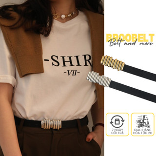Đai thắt váy áo bản nhỏ dây thắt lưng da đẹp phối blazer, đầm cá tính bản nhỏ 2.3cm
