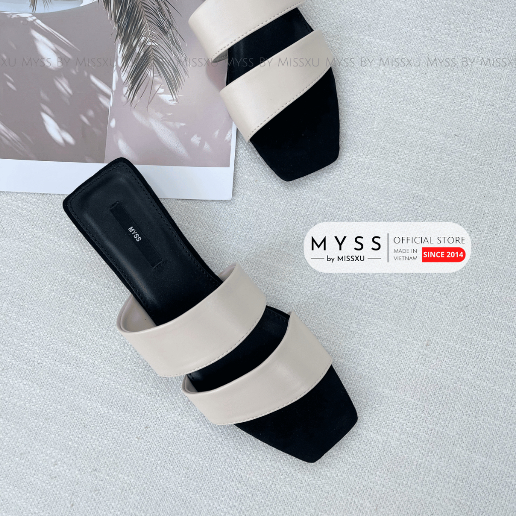Dép nữ MYSS 2 quai ngang xéo 1,5cm cao cấp - DE120
