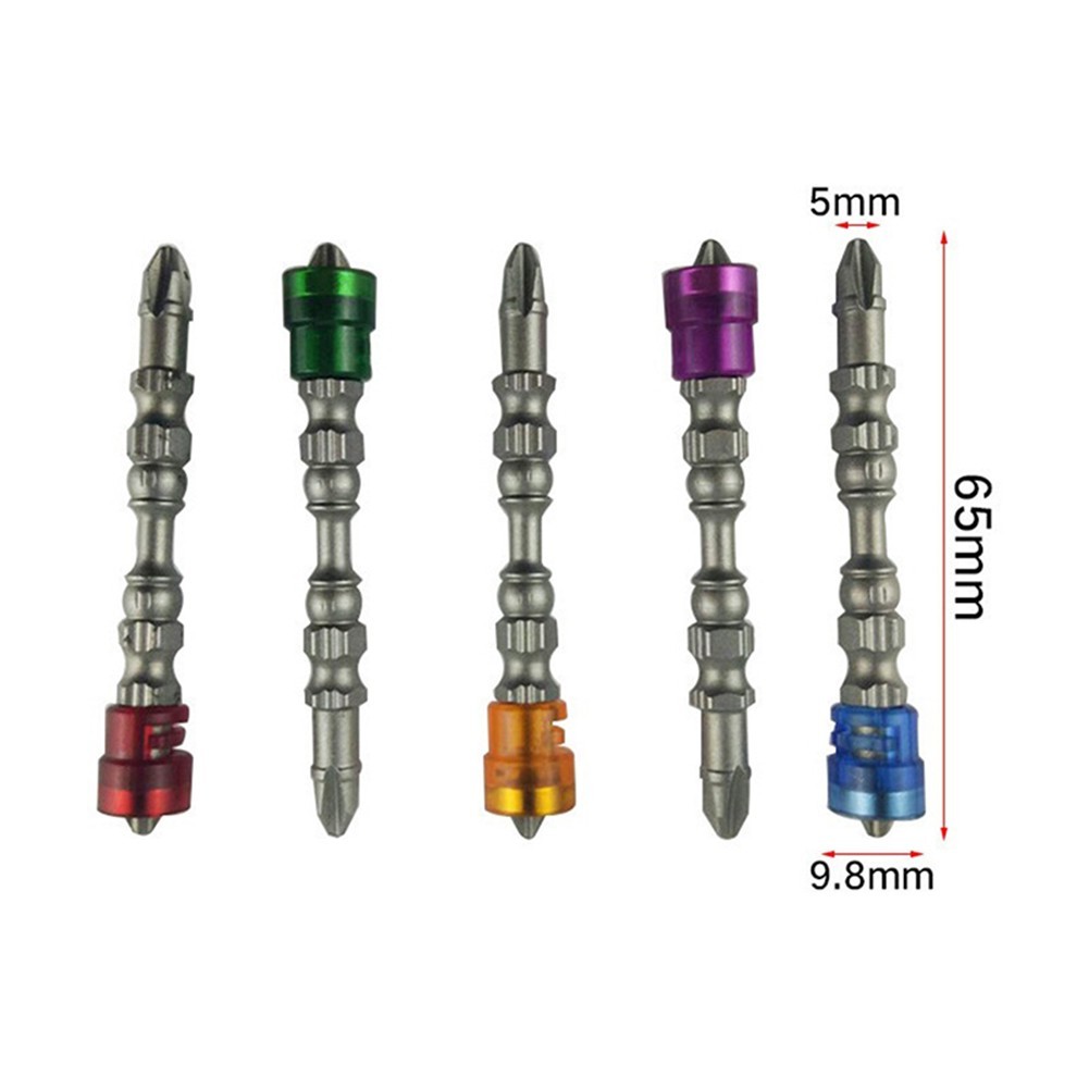 Bộ 5 đầu vít bake 2 đầu có từ - Đầu bắt vít 4 cạnh PH2 lực hút lớn