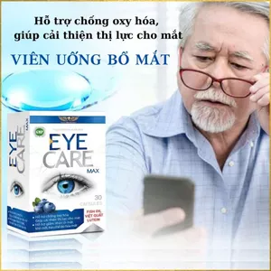 Viên uống bổ mắt EYE CARE - giúp cải thiện thị lực, giảm mỏi mắt, khô mắt, nhìn mờ, giảm nguy cơ thoái hóa điẻm vàng