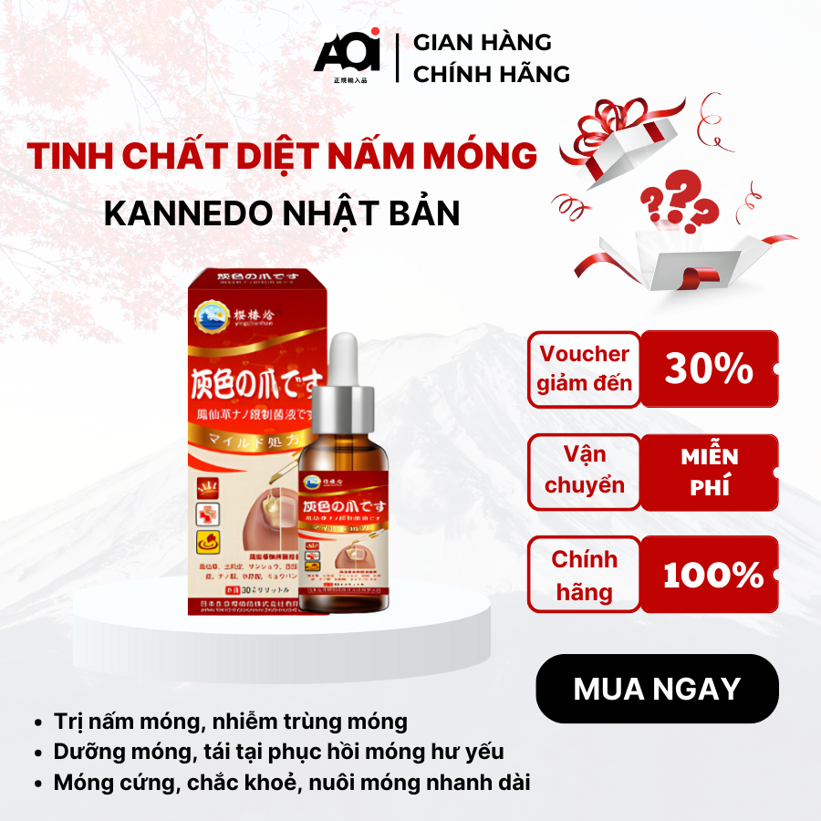 Tinh Chất Nấm Móng Tay Chân KANNEDO Nhật Bản - Phục Hồi Nấm Móng, Thối Móng Lâu Năm - Nuôi Dưỡng Phục Hồi Móng Mới | AOI