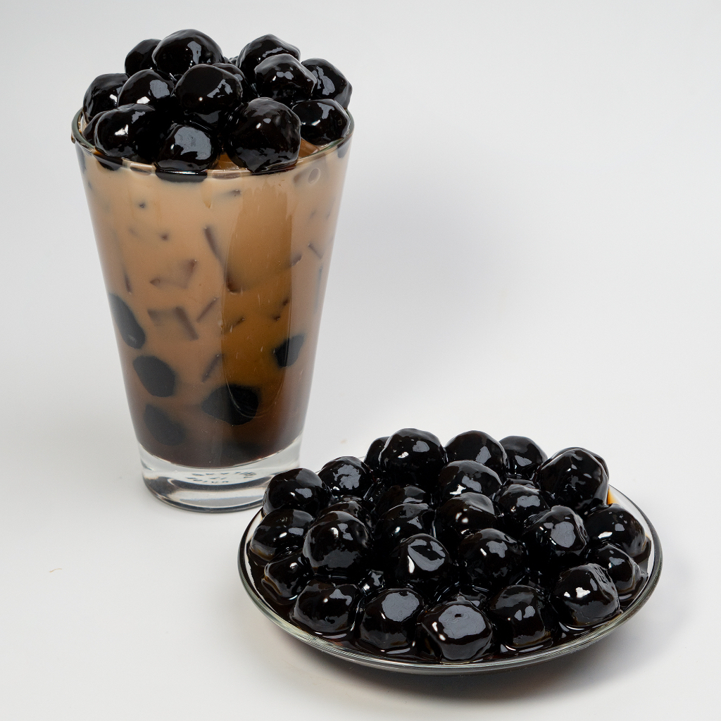 Trân Châu Đường Đen Đặc Biệt LONG PHÚ Size To 14 ly Gói 1kg - Topping Trà Sữa Milo Dầm