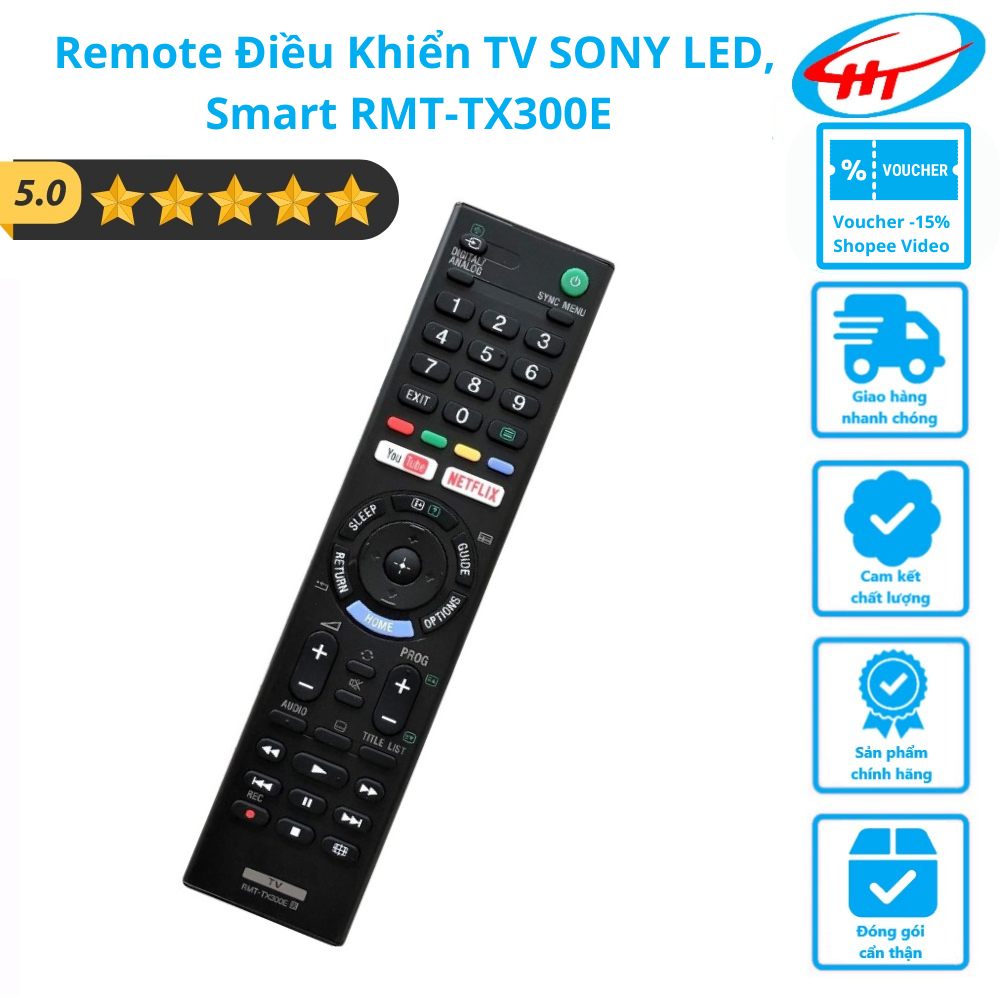 [Tặng kèm Pin] Remote Điều Khiển TV SONY LED, Smart RMT-TX300E | Shopee ...