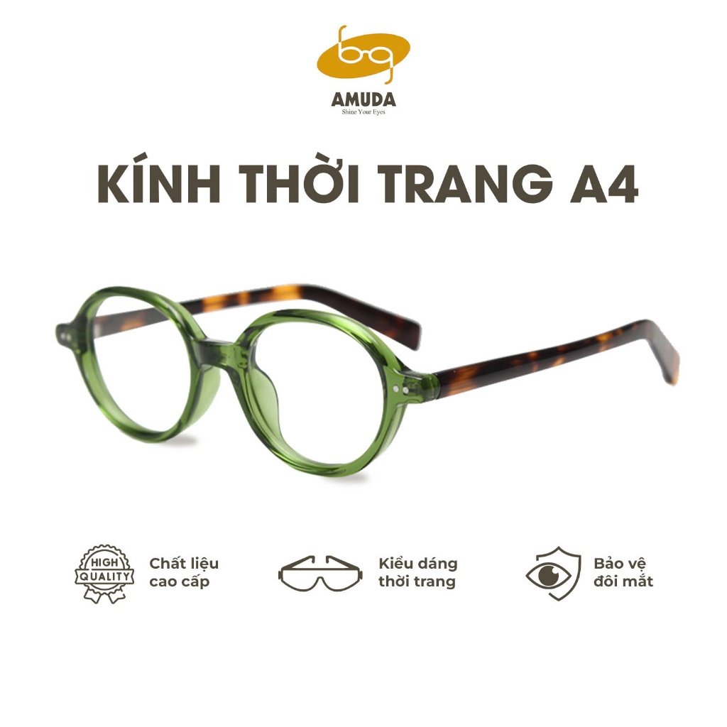 Kính Mắt Hình OVAL Cao Cấp Phong Cách retro unisex A4 - AMUDA | Shopee ...