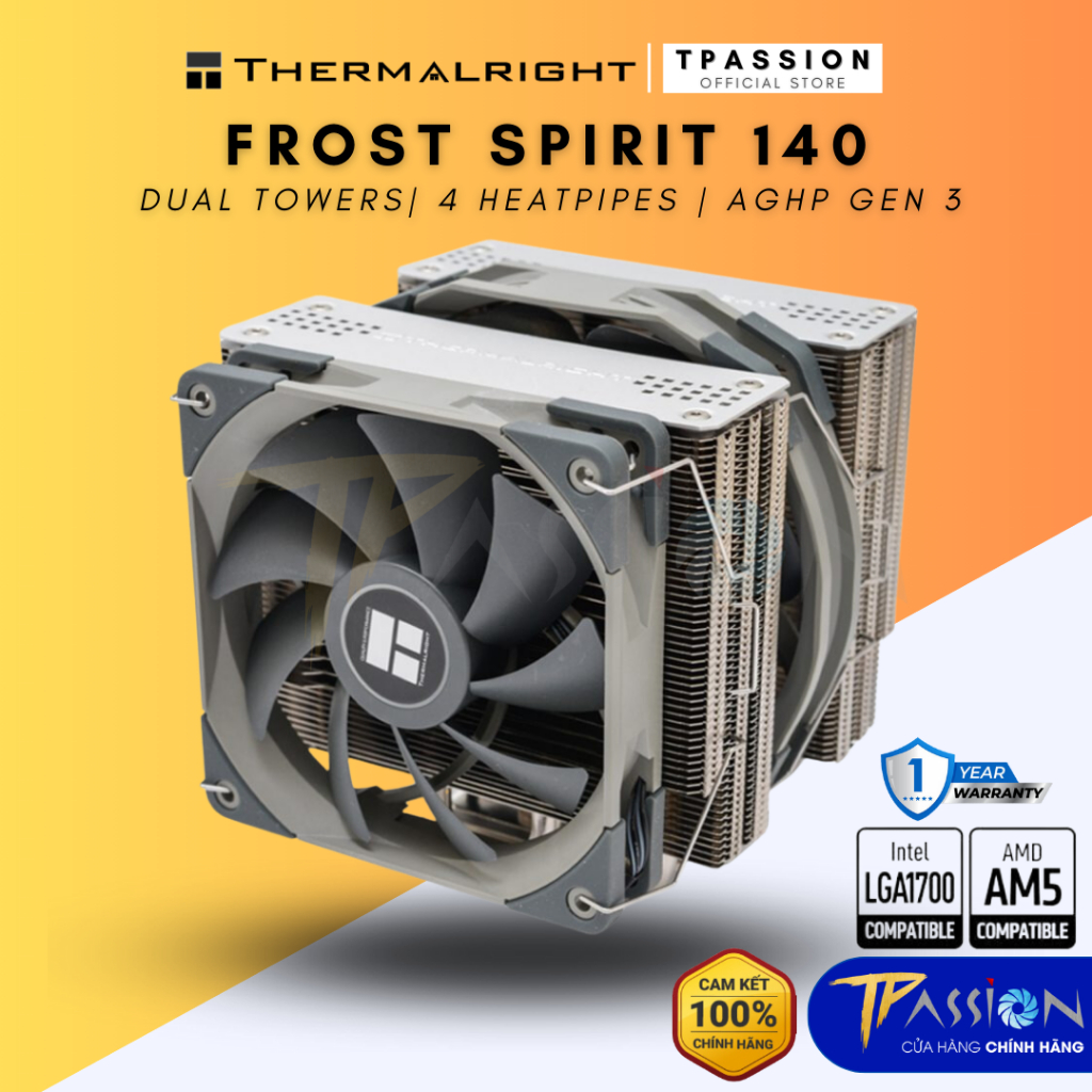 Tản nhiệt khí Thermalright Dual-Tower Frost Spirit 140 V3 AGHP Gen 3 ...