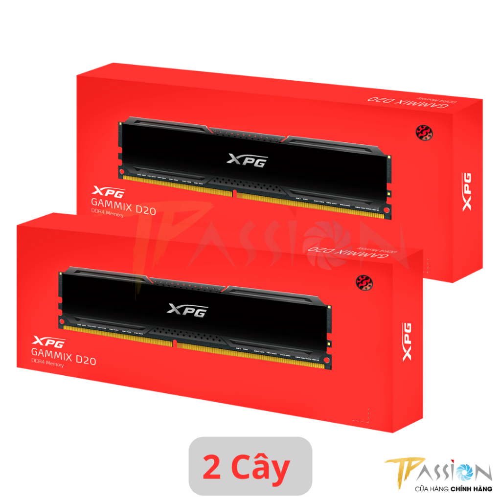 COMBO 2 Ram ADATA XPG GAMMIX D20 8GB Bus 3200MHz DDR4 PC4-25600