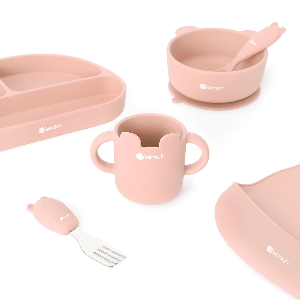 Bộ ăn dặm 7 món silicon cao cấp Elmich Babycare EL-0011