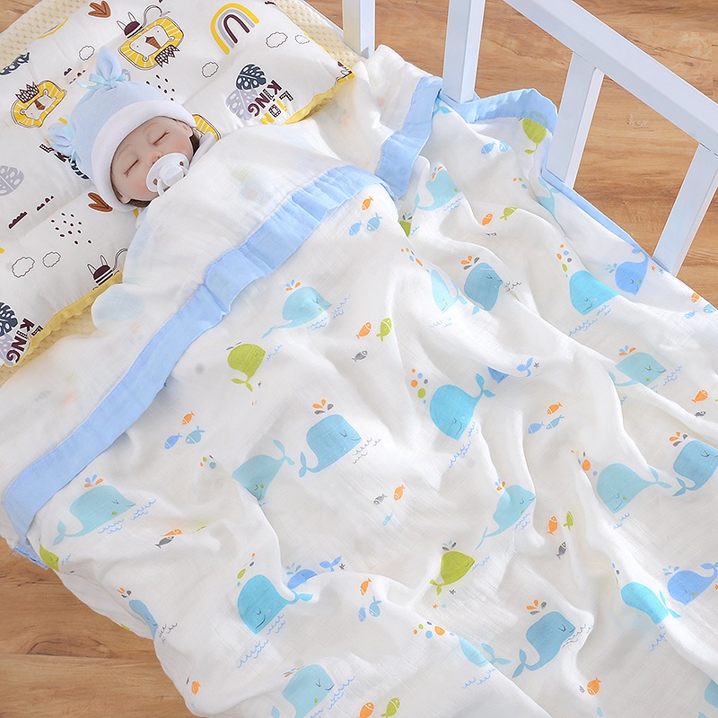 Ảnh Khăn Tắm, Chăn Đắp Và Quấn Ủ BONNY Sợi Tre 4 Lớp(KT:1m1x1m2) 4