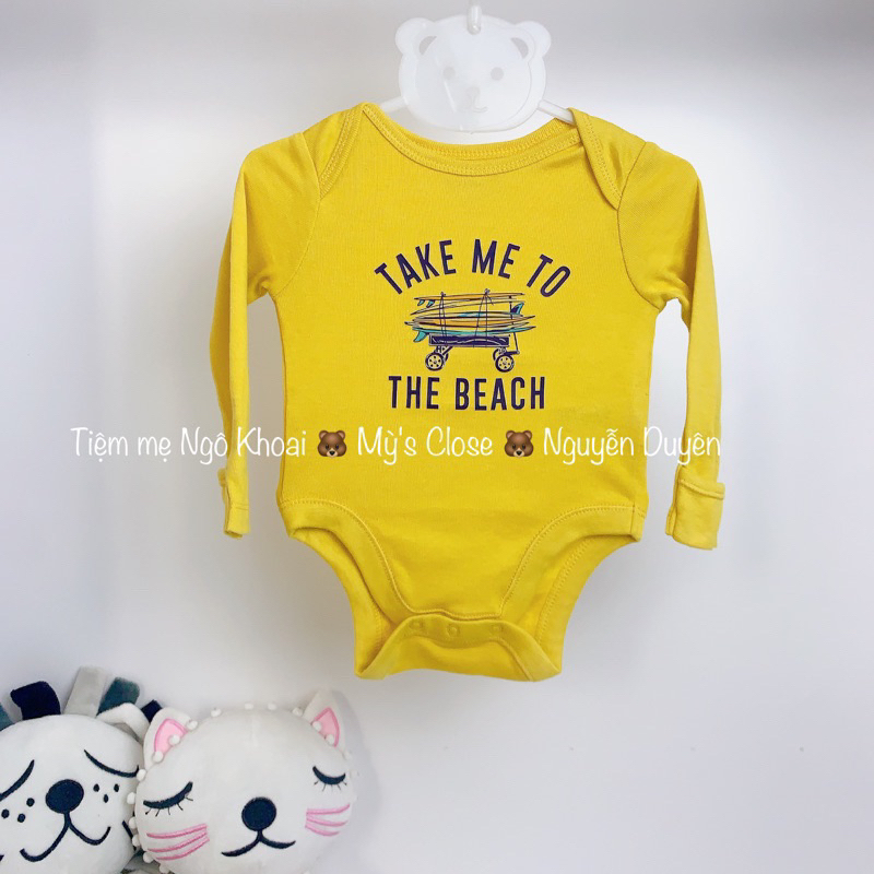 [MD137] 12-18m  OLD.N.V Body Suit dài tay cho bé xuất xịn chất liệu coton mềm mát