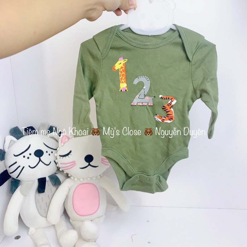 [MD137] 12-18m  OLD.N.V Body Suit dài tay cho bé xuất xịn chất liệu coton mềm mát