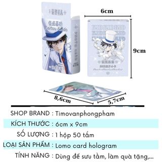 Card Kaito Kid Anime Conan Hộp Lomo Hologram Bo Góc 50-55 Tấm Timo QT68