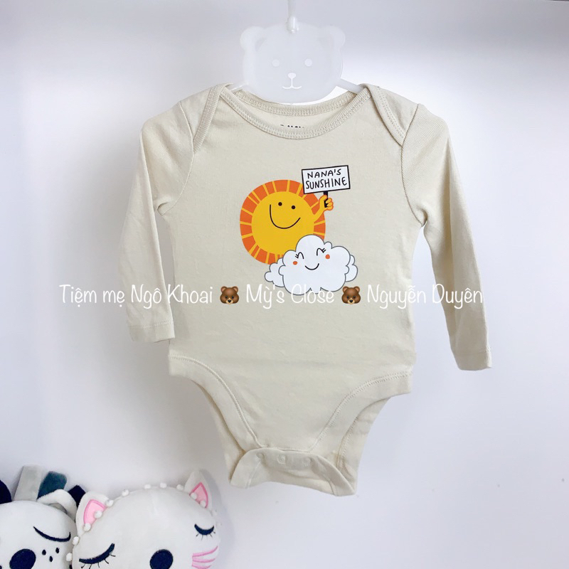 [MD137] Size 0-3M OLD.N.V Body chip dài tay xuất xịn cho bé yêu